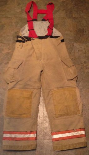 Firefighter Turnout/Bunker Pants w/ Suspenders - Cairns RS1 - 36 x 30 - 2002