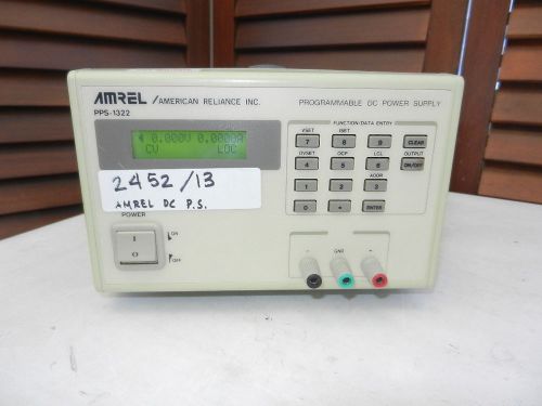 AMREL - PPS-1322 PROGRAMMABLE DC POWER SUPPLY w/TEST LEADS &amp; MANUAL (K 2452/13)