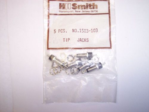 2 PKGS. H H SMITH NO. 1503-103 TIP JACKS, BLACK, 5  PCS/PKG - FREE SHIPPING