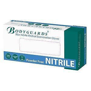 BodyGuards Blue Nitrile Powder Free Gloves - Small - Pack Of 100