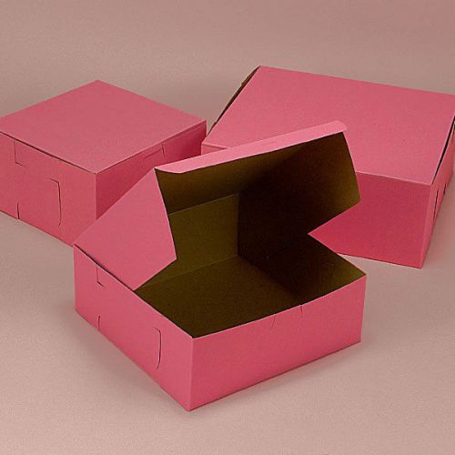 10&#034; x 10&#034; x 5&#034; Pink Bakery Cake Box (10 boxes)