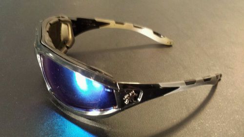 Crews Reaper Safety Glasses Foam Lined Sunglasses Z87 RP218B Blue Mirror Lens