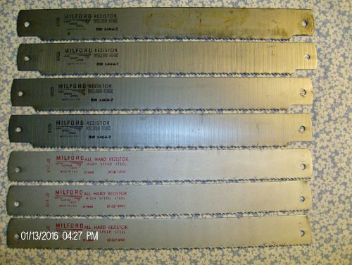 Milford Rezistor High Speed Steel Hack Saw Blades, 14 in.  (7 pcs.) 6 tpi