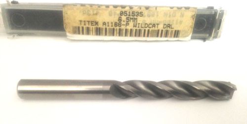 TITEX A1166 6.5 MM 3 FLUTE CARBIDE DRILL VHM P40 Titex Plus