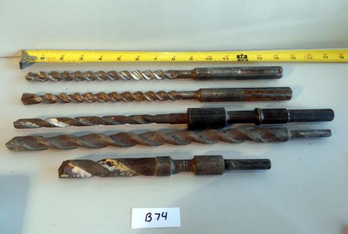 5 Lot UP TO 7/8&#034; Hammer drill bits B74