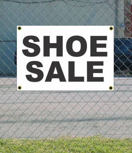 2x3 SHOE SALE Black &amp; White Banner Sign NEW Discount Size &amp; Price FREE SHIP