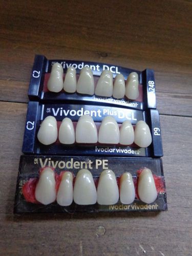 Ivoclar Vivadent Denture Teeth 3 Anterior Cards 1 PE Dental Lab Dentist