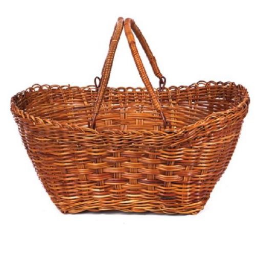 Oval Willow Shopping Basket w/Handles 3 count - Natural not reddish as shown