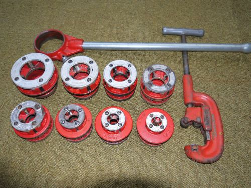 Rigid r-12, die head set with wrench &amp; cutter for sale