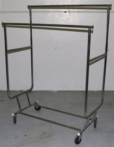 Double Rolling Clothes Rack *Used* Uline H-1977