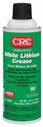 CRC 03080 White Lithium Grease Spray, 10 oz Aerosol