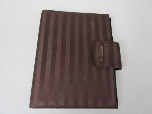 Day Runner Brown Striped Organizer Planner Portfolio 1.2x7.35x9.25&#034;