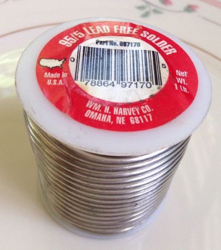 Solid Wire Solder, 95/5 Lead Free 1LB by HARVEY&#039;S #097170
