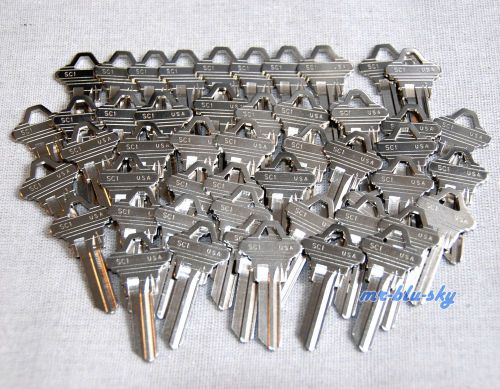 Locksmith - lot 50 uncut nickel ilco sc1,  schlage key blanks, 5 pin for sale