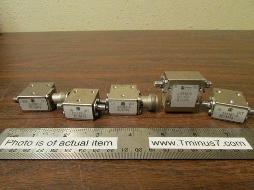 Set of 5 Harris Telecom RF Microwave Isolators SMA and N