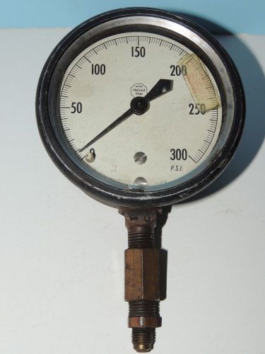 ACCO Helicoid Pressure Gage RANGE 0-300 PSI, 4&#034; Face, Steam Punk, Industrial
