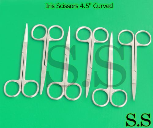 12 Iris Scissors 4.5&#034; Curved Surgical Dental Instruments