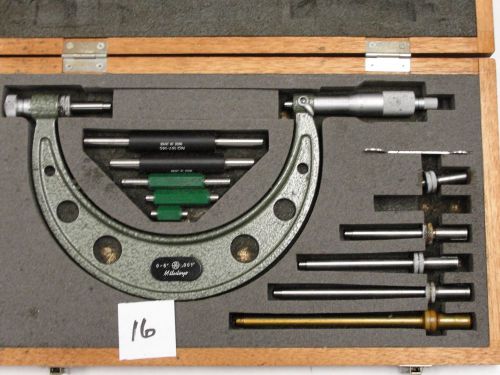 0-6&#034; interchangable anvil micrometer w/ standards - mitutoyo for sale