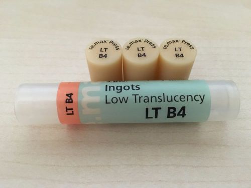 Ivoclar IPS Emax Press Large Ingots Low Trans LT-B4 Pressable Ceramic 3pk NEW