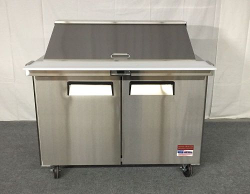 NEW MEGATOP SANDWICH PREP UNIT PREP TABLE true 48&#034; 48 4&#039; 4 FOOT BIG TOP 18 Pan