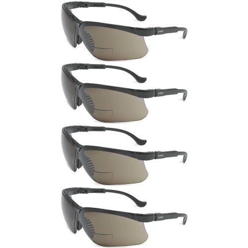 3020286 Four (4) Pairs of New Uvex Genesis Readers +2.0 Gray Lens Sunglasses