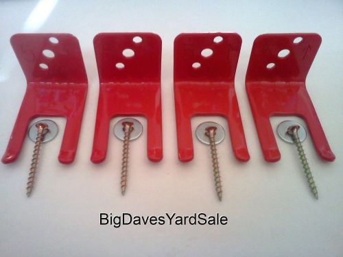 (4 Wall Hooks) Universal Mount, Hanger, Bracket, for a 2 1/2 to 5lb Extinguisher