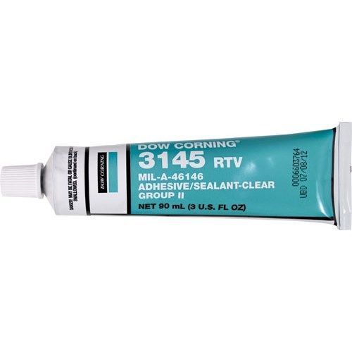 Dow Corning 3145 RTV Silicone Adhesive 3 oz Tube New Unopened Mil-A-46146 Clear