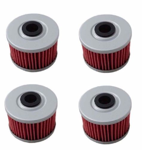 4 Oil Filters for Honda TRX 250 300EX 400EX Rancher Foreman Replaces HF113 KN113
