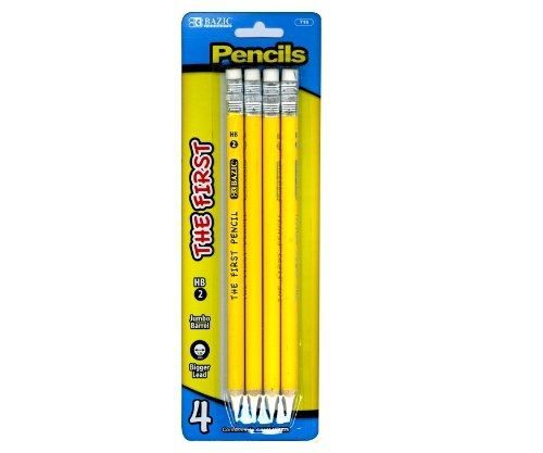 Bazic BAZIC #2 The First Jumbo Premium Yellow Pencil (4/pack)