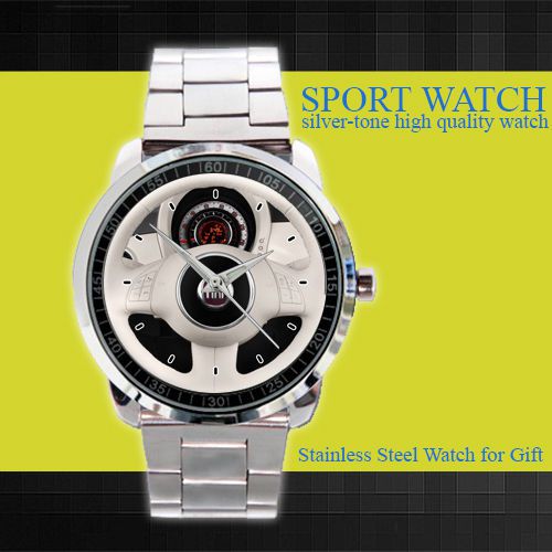 2013 Fiat 500 Convertible Lounge Steering Wheel Sport Metal Watch
