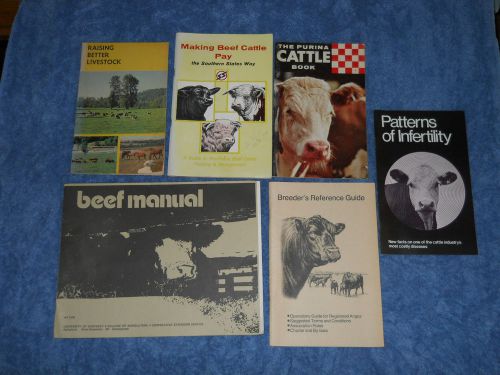 Lot of 6 Cattle Books patterns infertility breeders guide purina beef pay manual