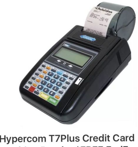 Hypercom T7 Plus Credit Card Terminal Used Working Condition .