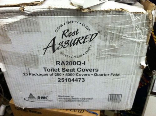 25 Pack - 5000 Toilet Seat Covers - Rest Assured Quarter Fold RA200Q-I 25184473
