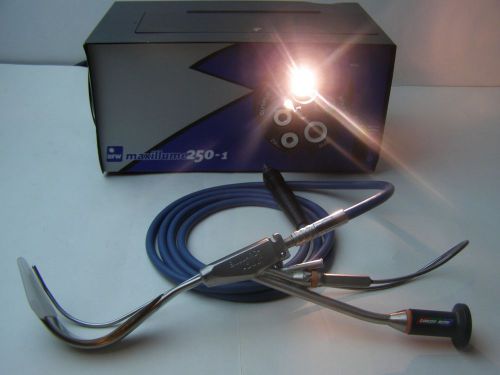 ACMI Elite LARS-A BULLARD Fiber Optic Laryngoscope Blade Adult &amp; Light Source
