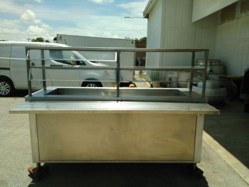 SS Cold Food Counter w Ice Pan &amp; Under Shelf #1322