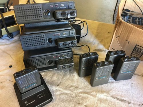 Lot of 3 Motorola Minitor II VHF UHF pager Desk Top Chargers