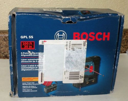BOSCH PROFESSIONAL GPL 5S 5-POINT SELF-LEVELING ALIGNMENT LASER OPEN BOX READ!!!