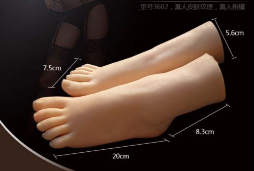 Hot Newly Sexy Top Quality Realistic Silicone Female Feet Shoes Displays Model