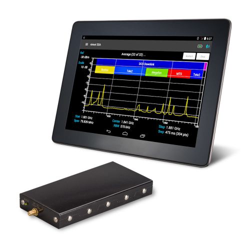 Portable RF spectrum analyzer Arinst SSA (25-6000 MHz). Very fast measurements.
