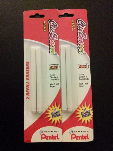 Pentel ClicEraser Two Extra Long Refill Erasers - White - ZER2BP-K6