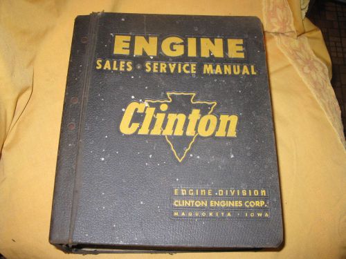 V315 Big Vintage Old 1960&#039;s Clinton Gas Engine Sales- Service Manual Parts Lists