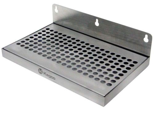 Beer drip tray 10&#034; stainless steel wall mount no drain for sale