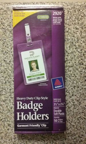 Avery heavy duty clip style badge holders new