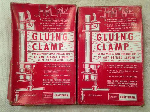 Sears craftsman 3/4&#034; gluing clamps for threaded pipe, 2 sets, 9-6674 for sale