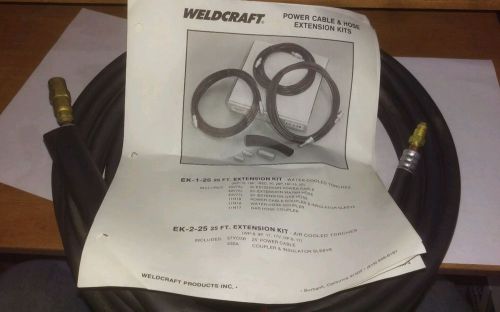 Weldcraft ek-2-25-r 25&#039;  extension kit for tig torch with coupling and cover for sale