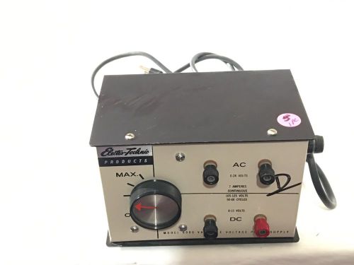 Electro-Technic Model 6000 Variable Voltage Power Supply ~Vintage