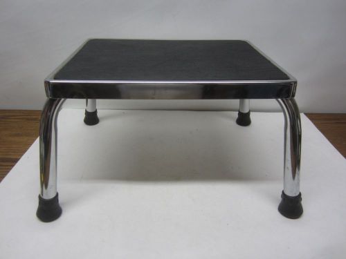 Chrome Leg Foot Stool 14&#034;x 11&#034;x 9&#034;