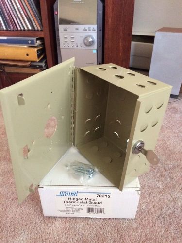 Hinged metal thermostat guard for sale