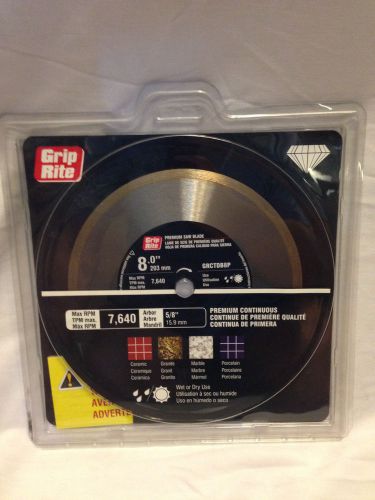 GRIP RITE 8&#034; PREMIUM SAW BLADE PREMIUM CONTINUOUS GRCTDB8P MUST L@@K!