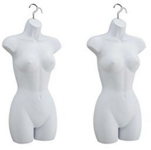 Mannequins high quality female hook hanging white set 2 body form model s m size
